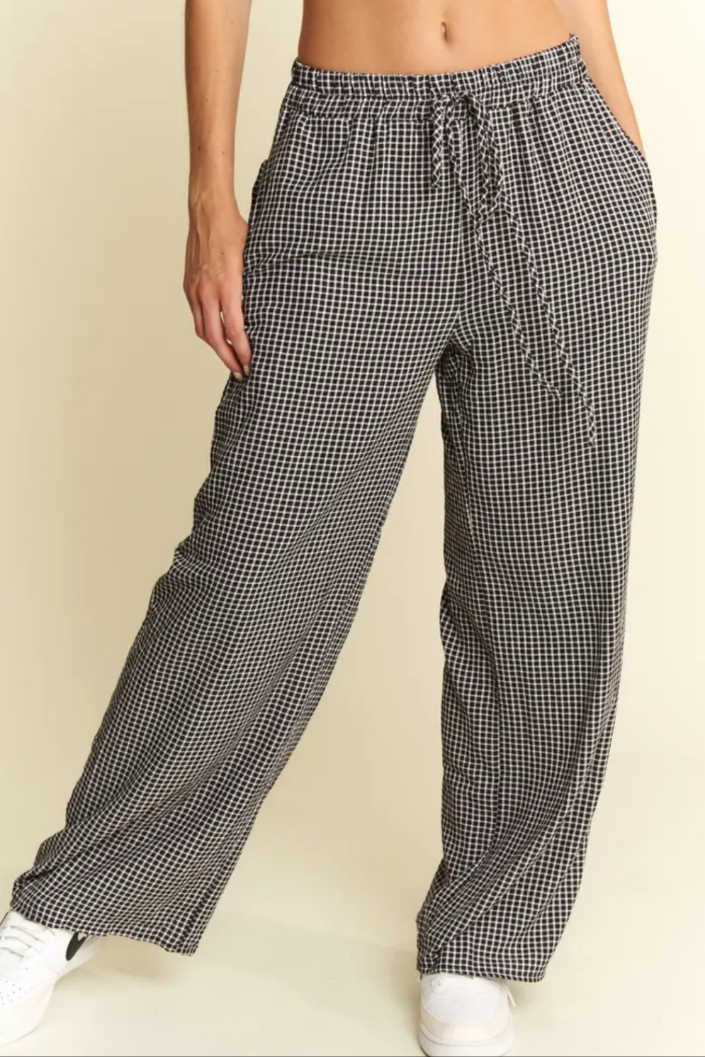 Checkered Print Boxer Pants