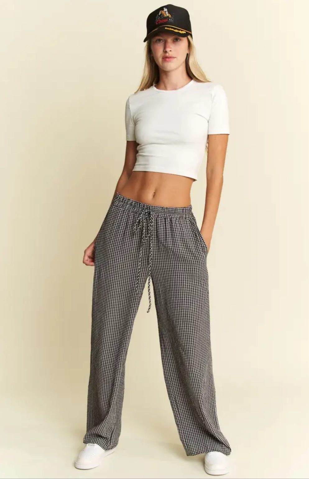 Checkered Print Boxer Pants