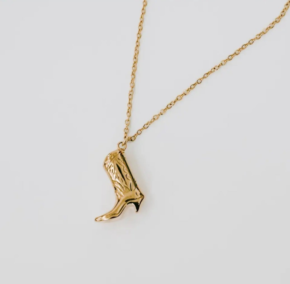Country Girl Boot Pendant Waterproof Necklace