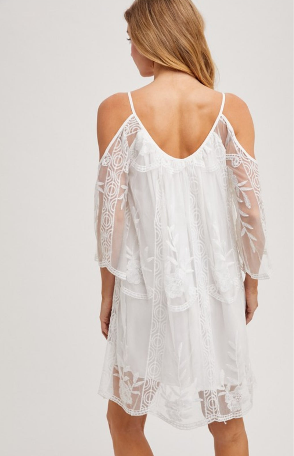 Open Shoulder Lace Dress