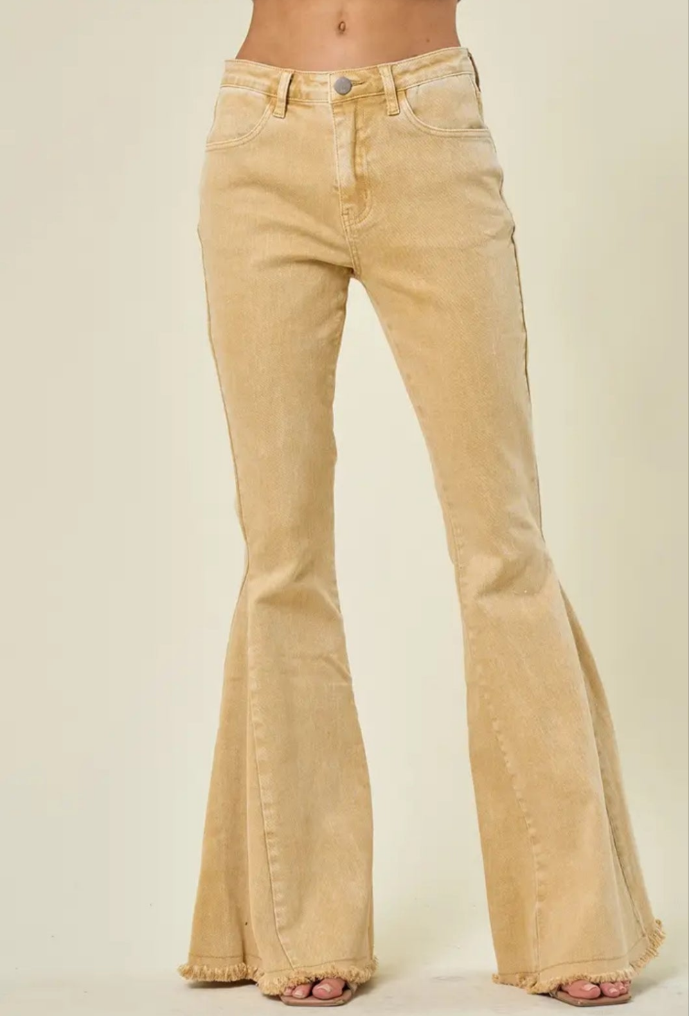 Acid Washed Bellbottom Jeans