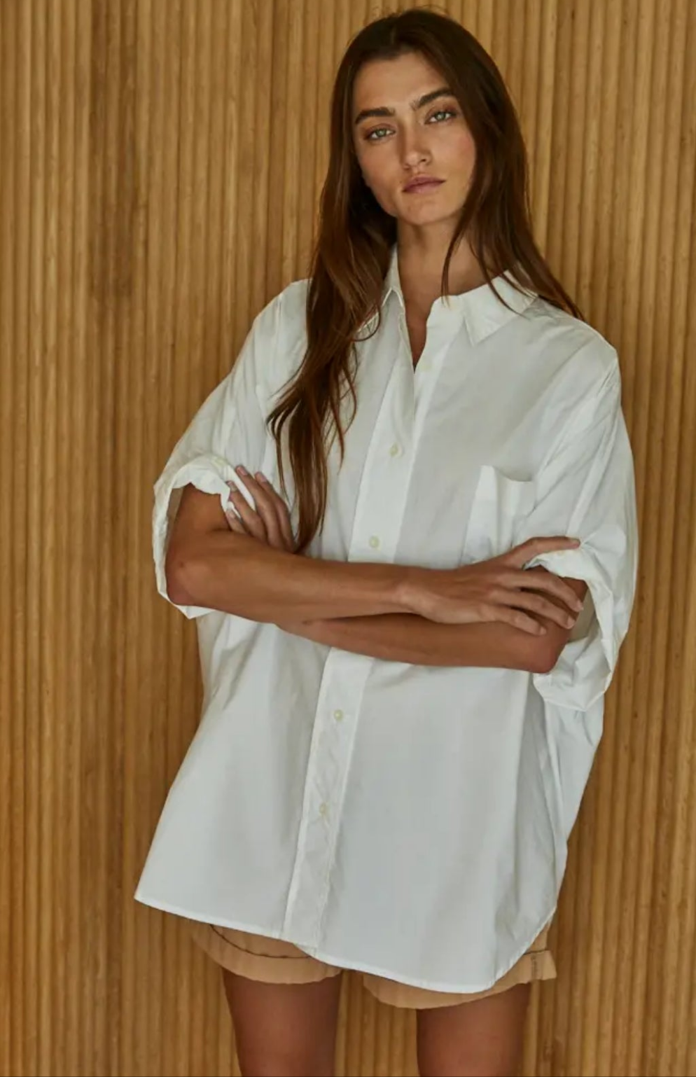 Oversized Cuff Hem Shirt