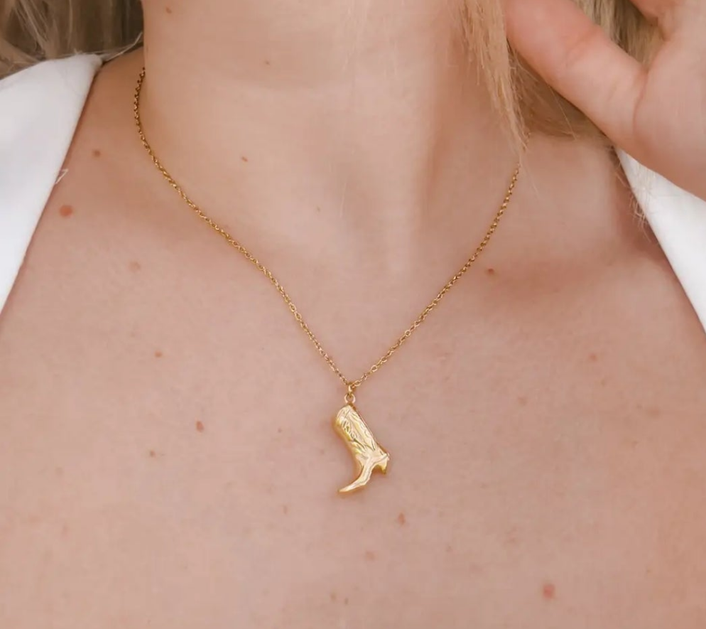 Country Girl Boot Pendant Waterproof Necklace