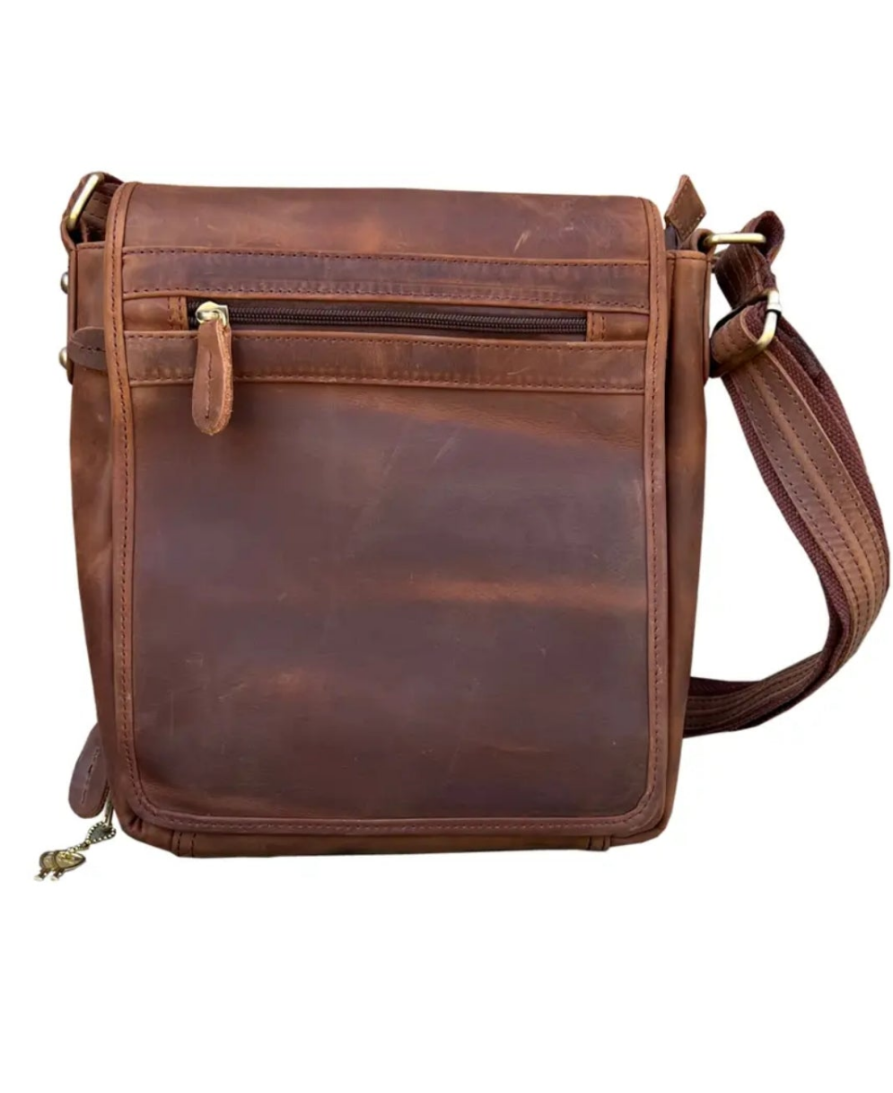 Vintage Leather Crossbody Shoulder Bag