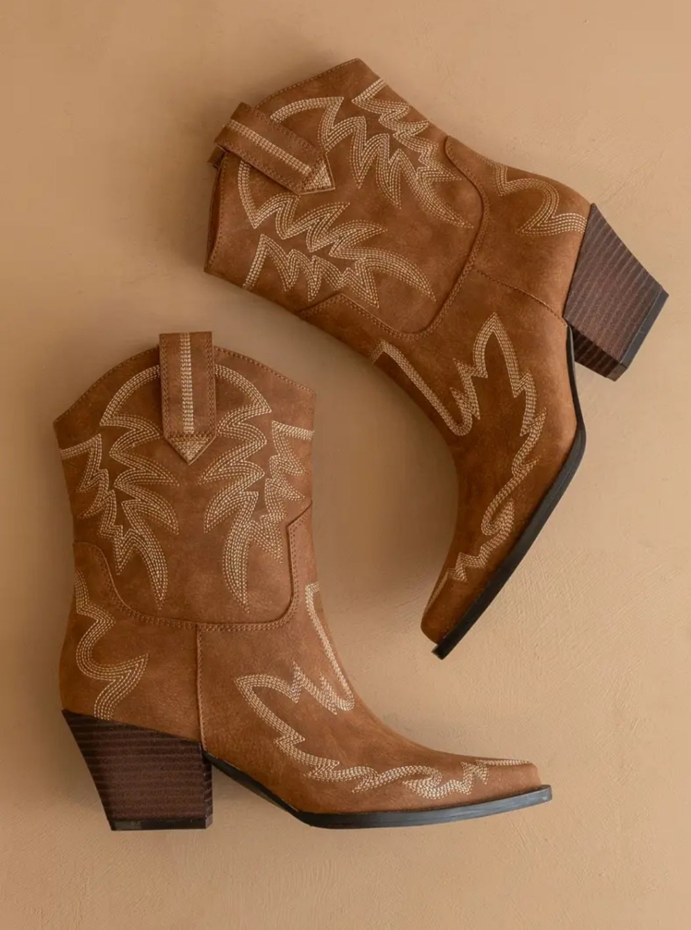 The Nantes Brown | Western Embroidered Cowboy Boot