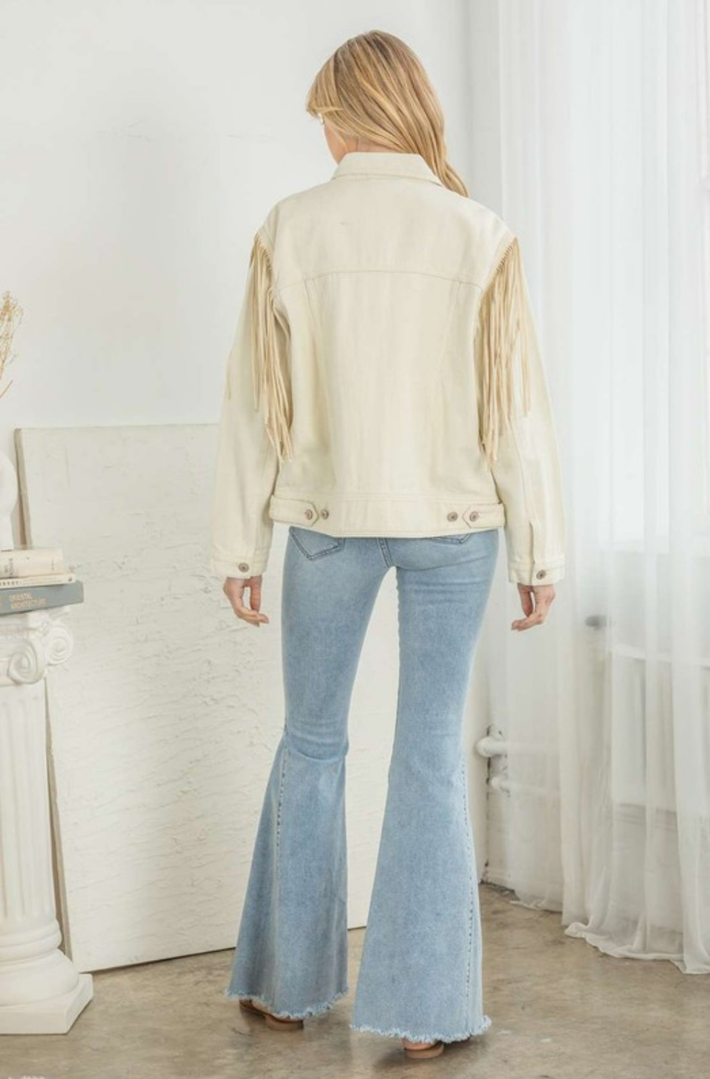 Denim Fringe Jacket