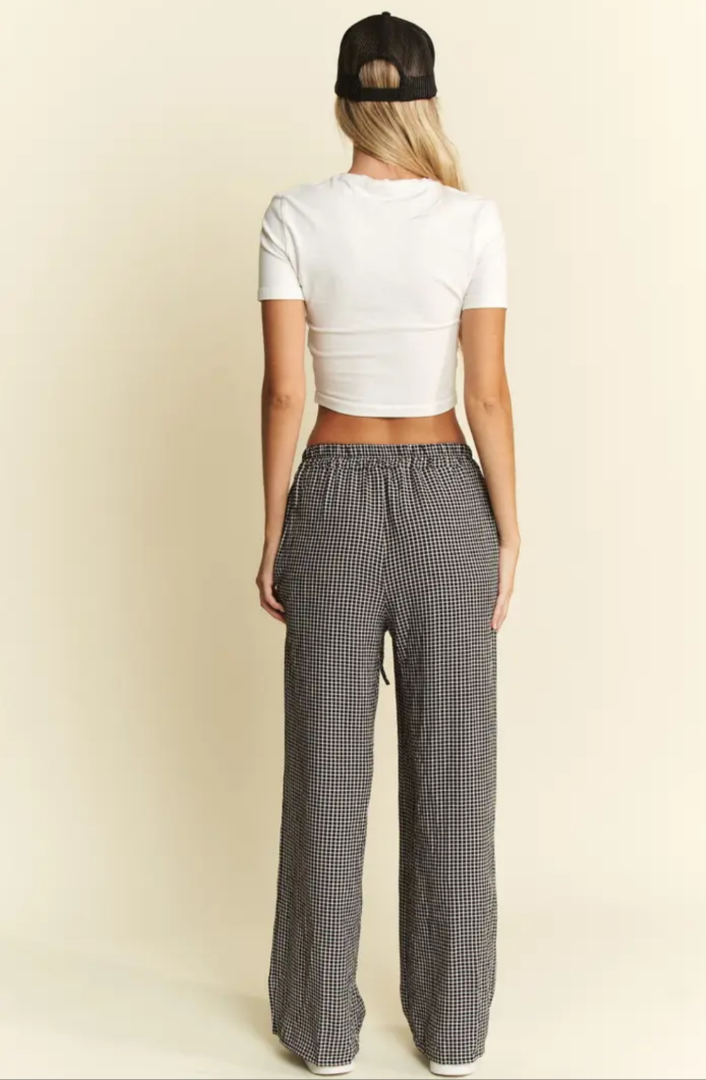 Checkered Print Boxer Pants