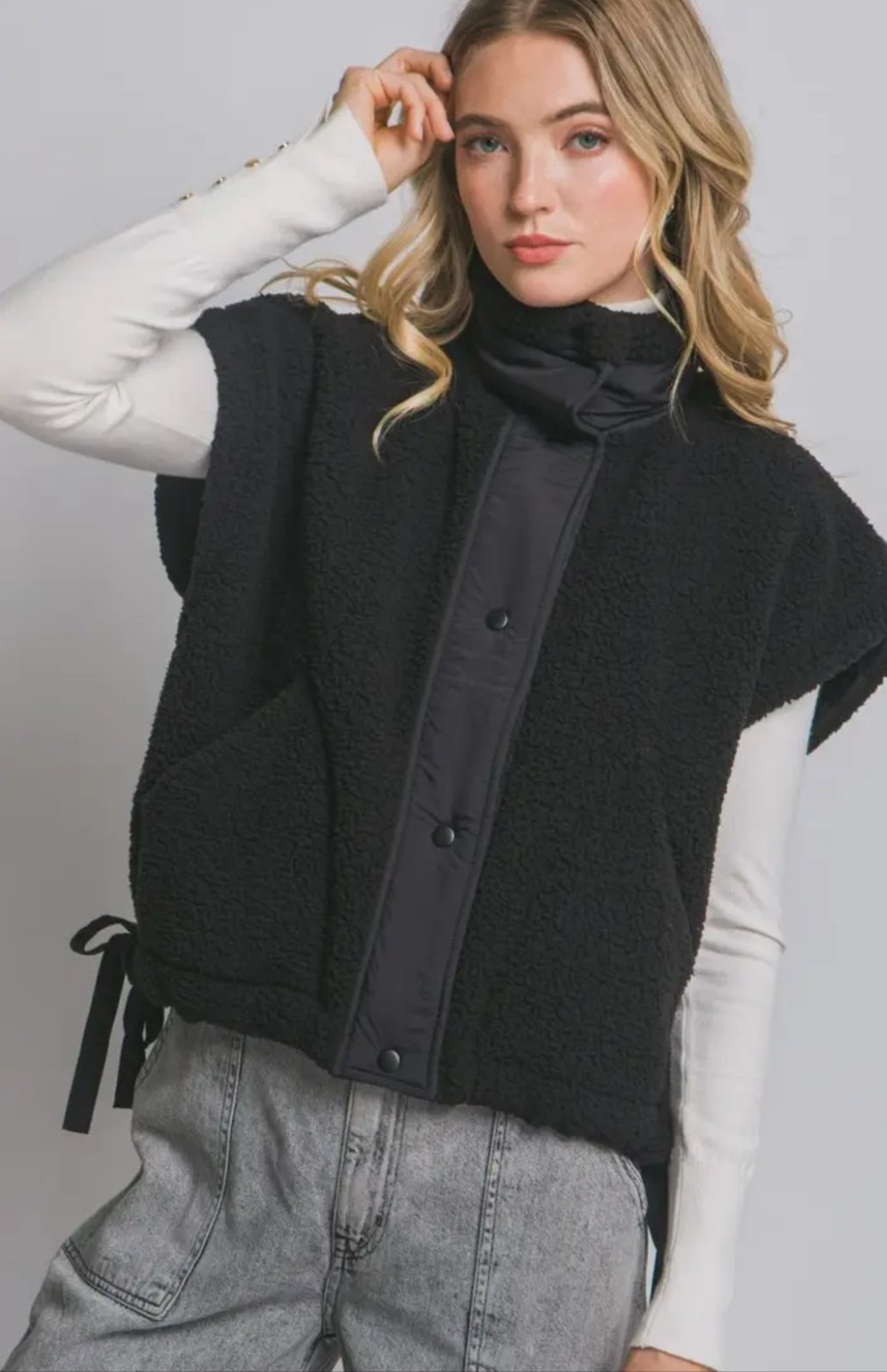 Teddy Sherpa Oversized Vest