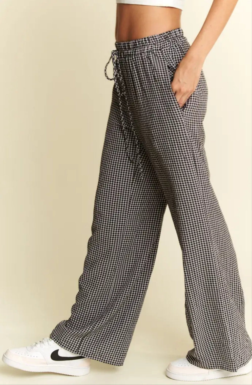 Checkered Print Boxer Pants