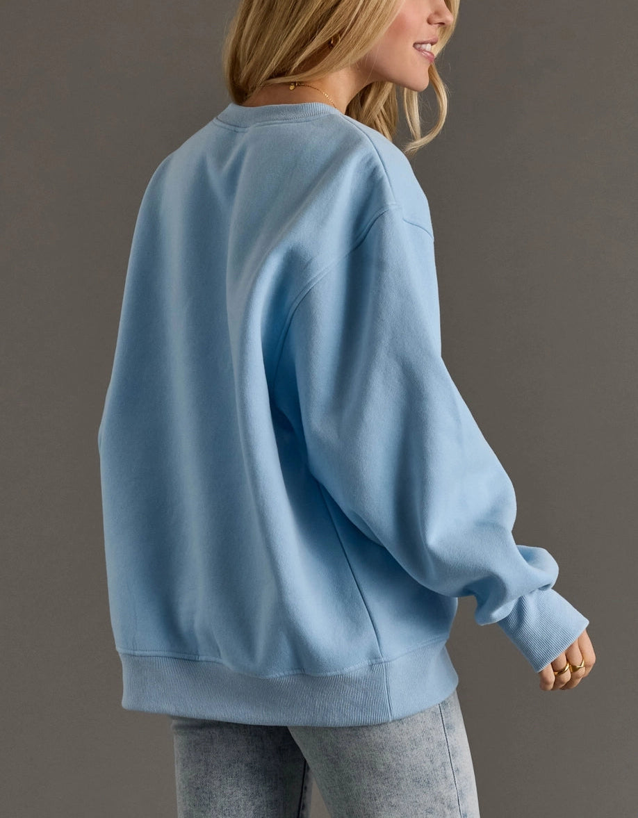 Blue "Lazy Lake Day" Sweatshirt