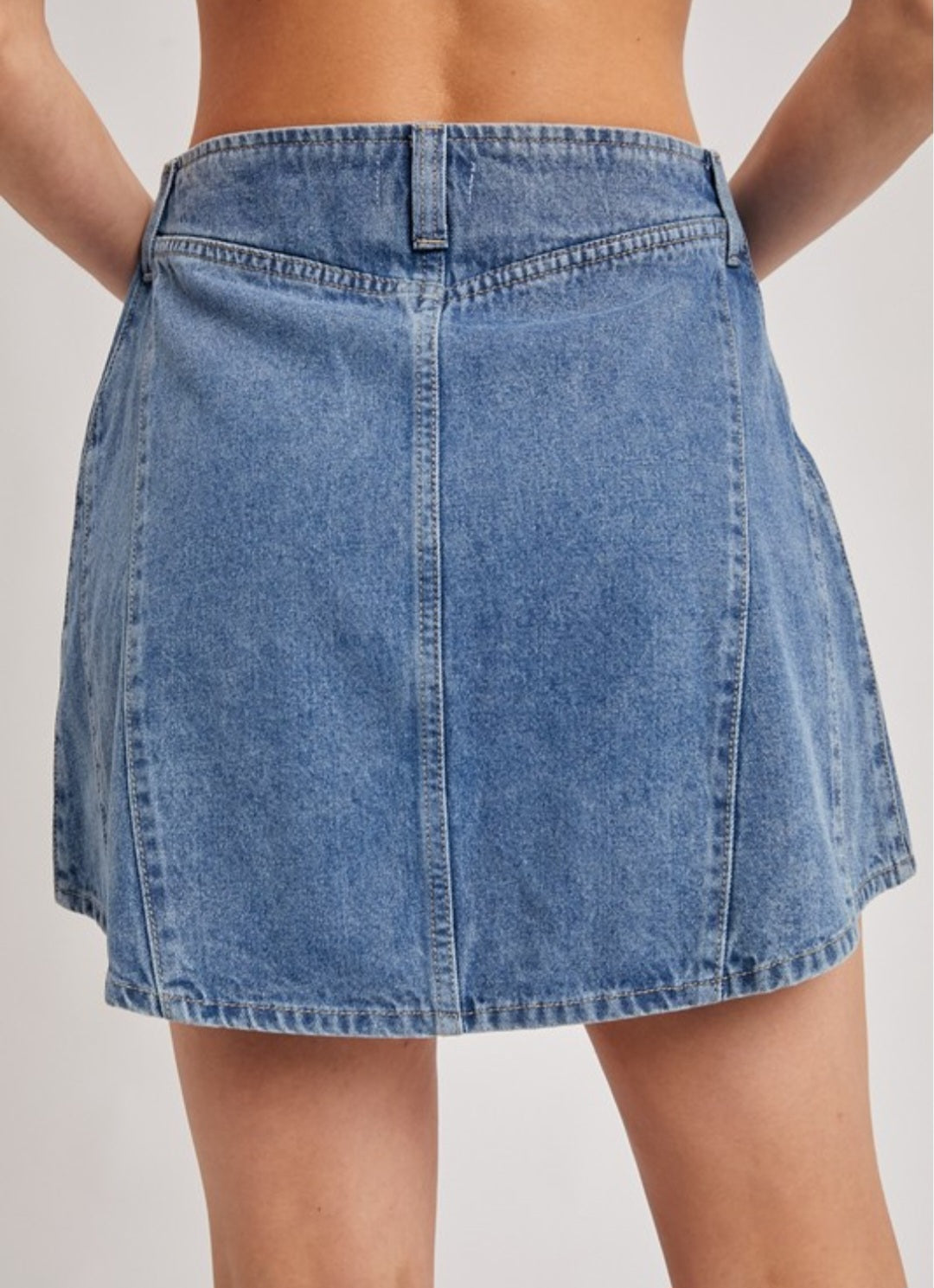 A-line Denim Mini Skirt