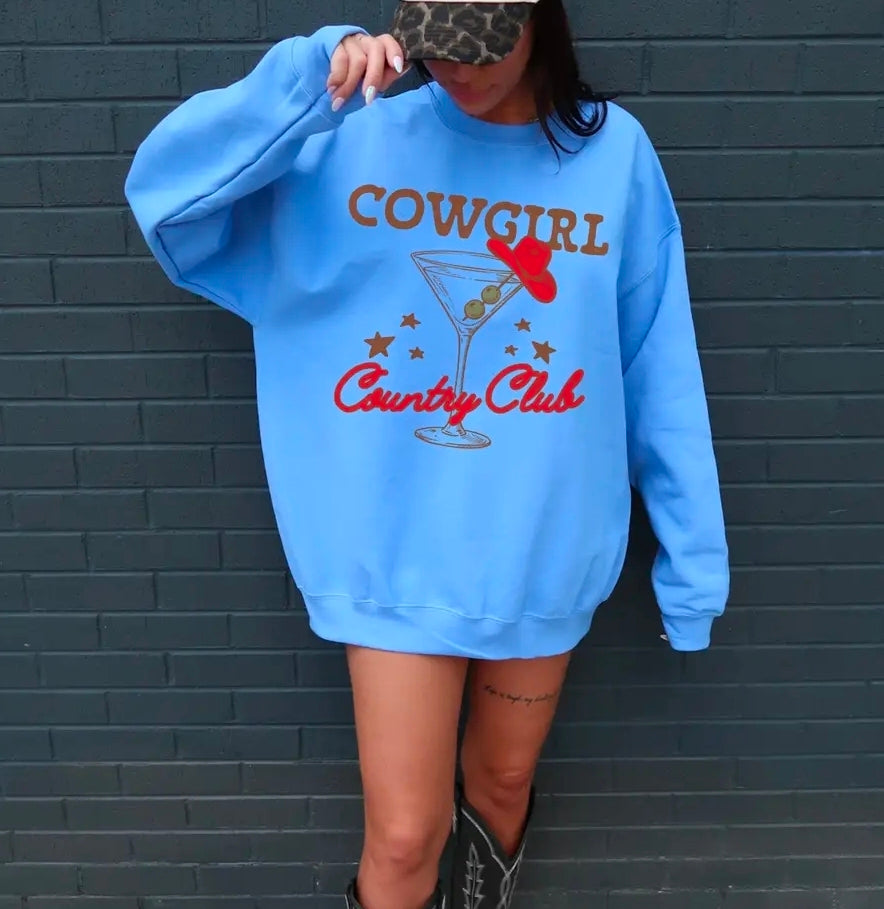 Cowgirl Country Club Crewneck Sweatshirt