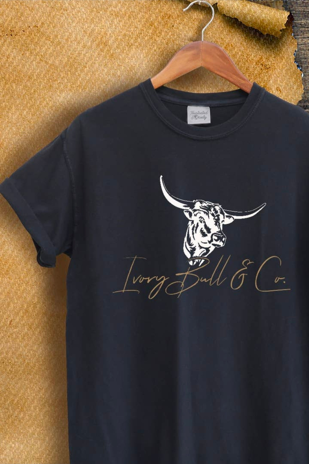 Mens Custom Ivory Bull & Co. T-shirt