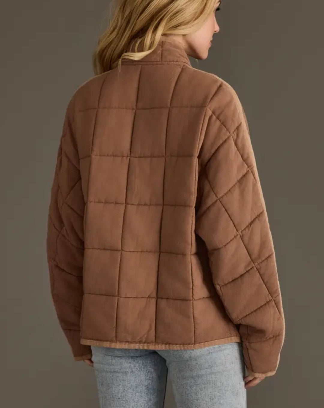 Tan Soft Quilted Jacket