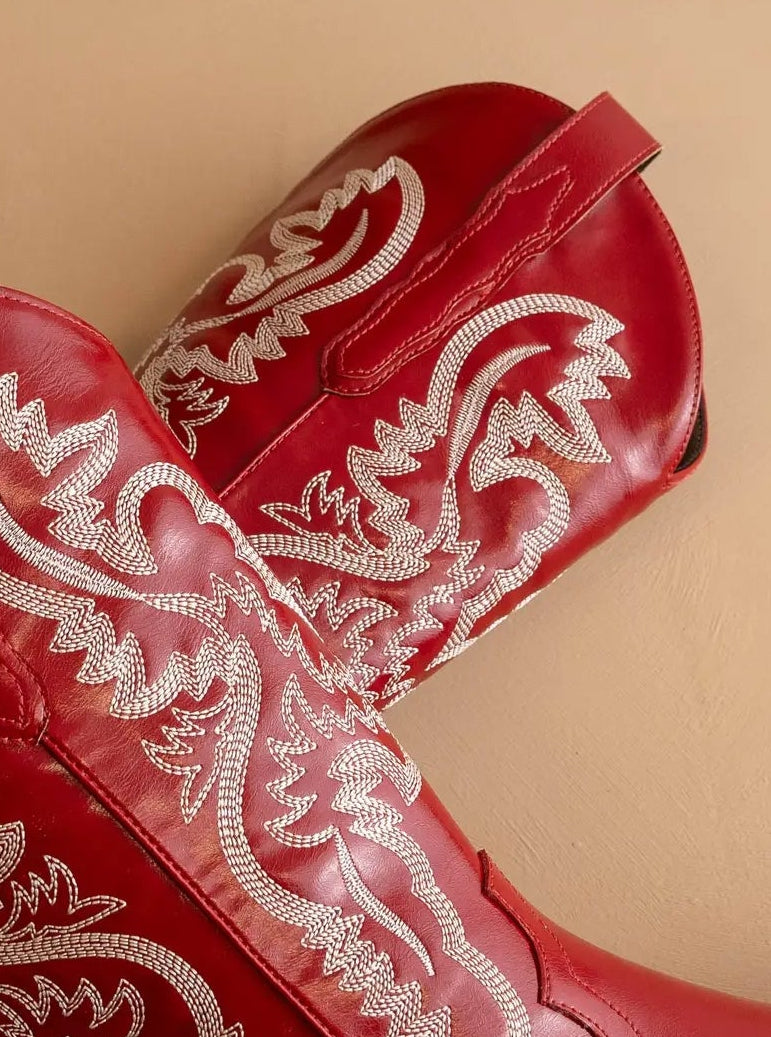 The Amaya Cherry Classic Western Boot