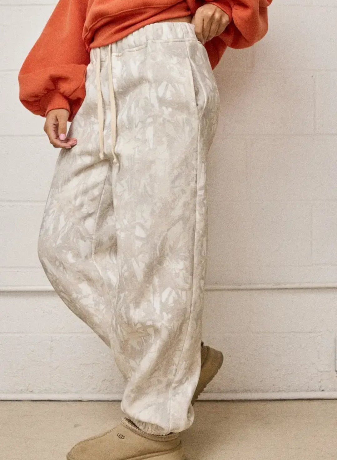 White Camo Jogger Pants