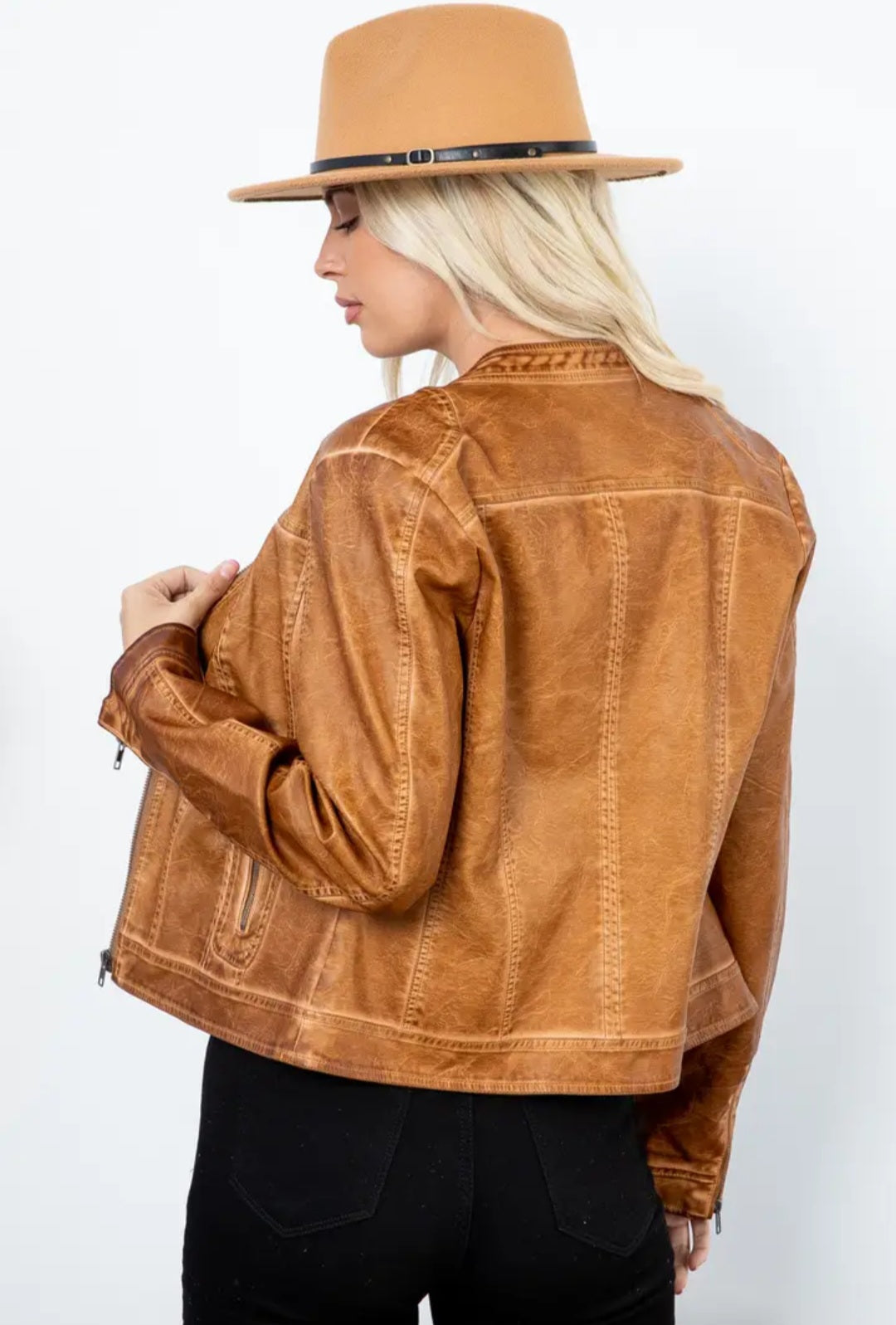 Saddle Vegan Leather Jacket