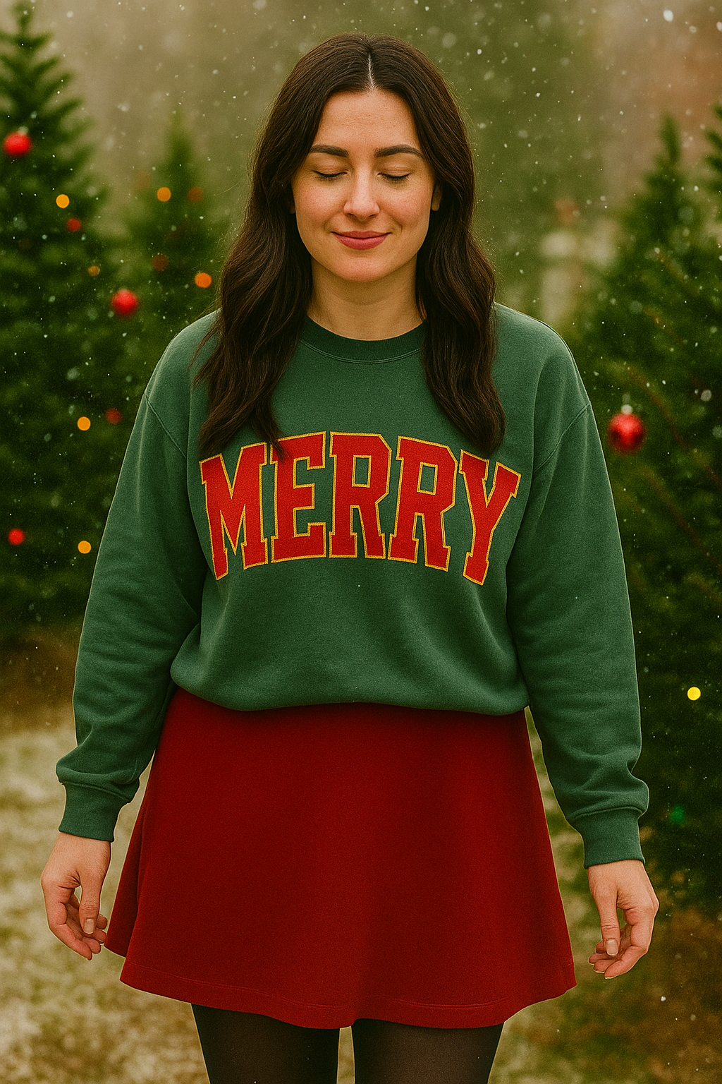 Green Merry Glitter sweatshirt