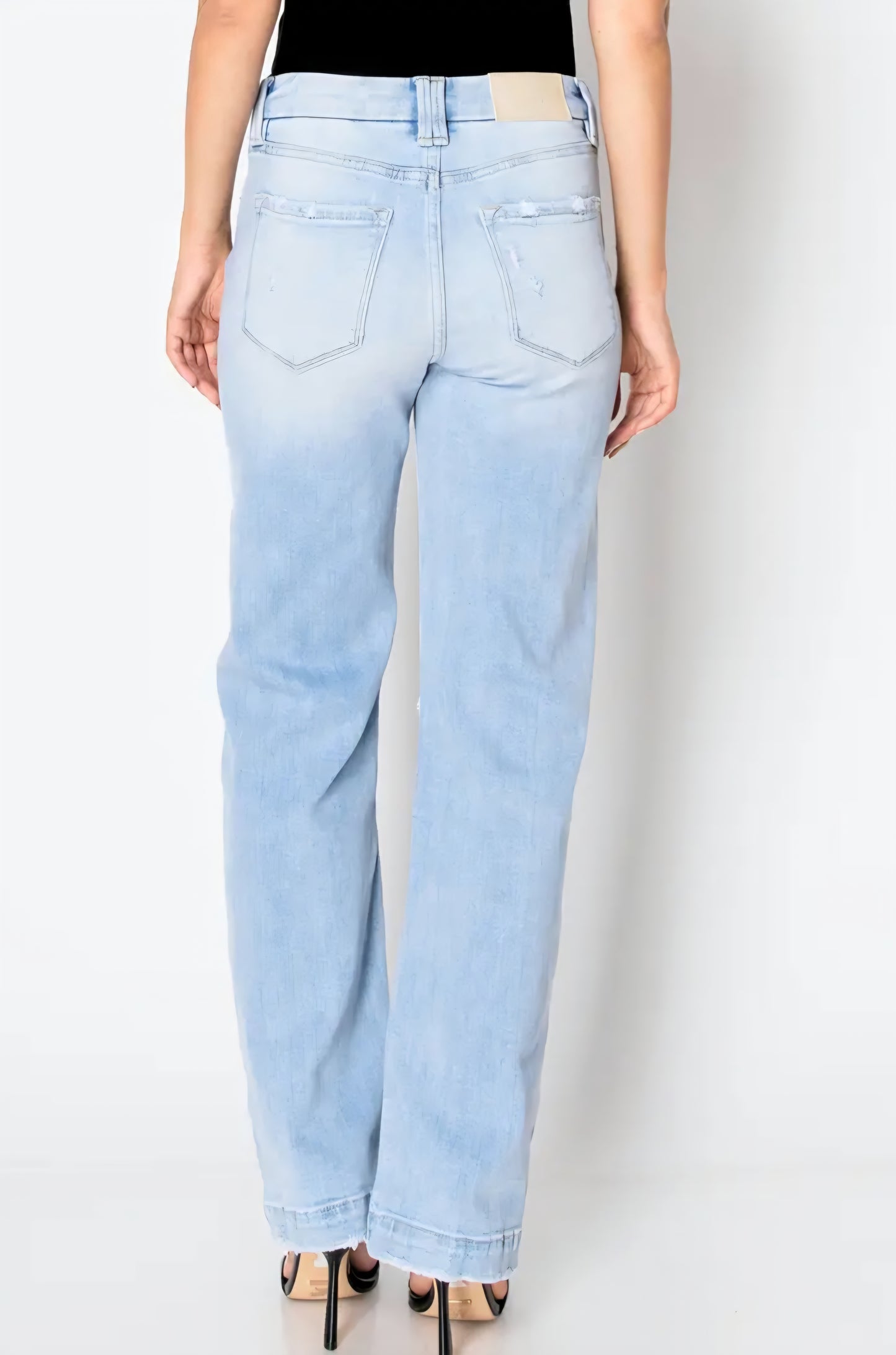 High Rise Relaxed Straight Leg Jeans