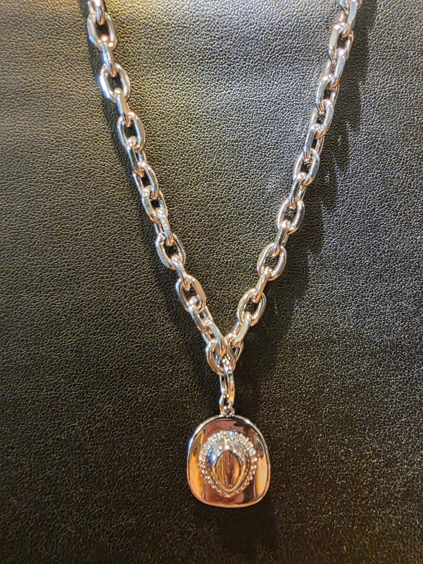 Urban Cowboy Hat Necklace