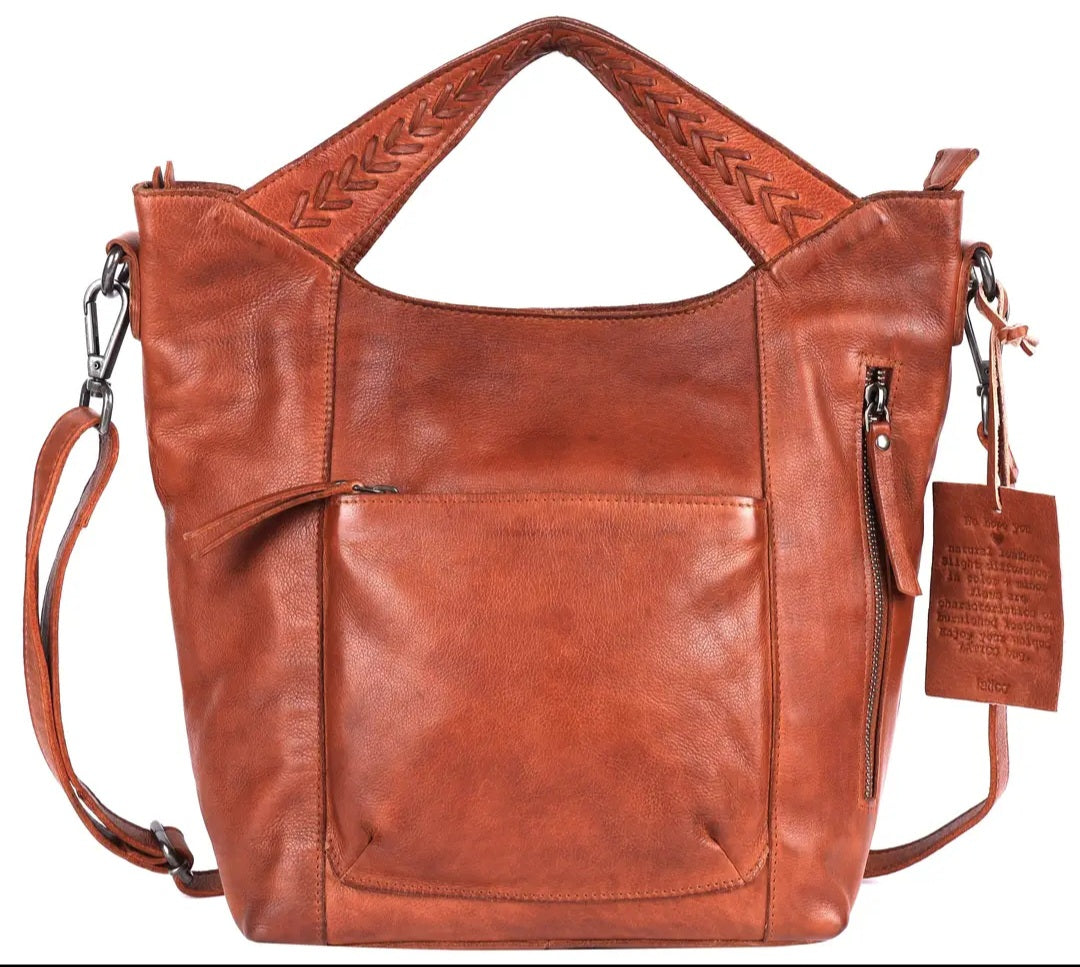 Mason Handcrafted Leather Tote, Crossbody Bags By Latico
