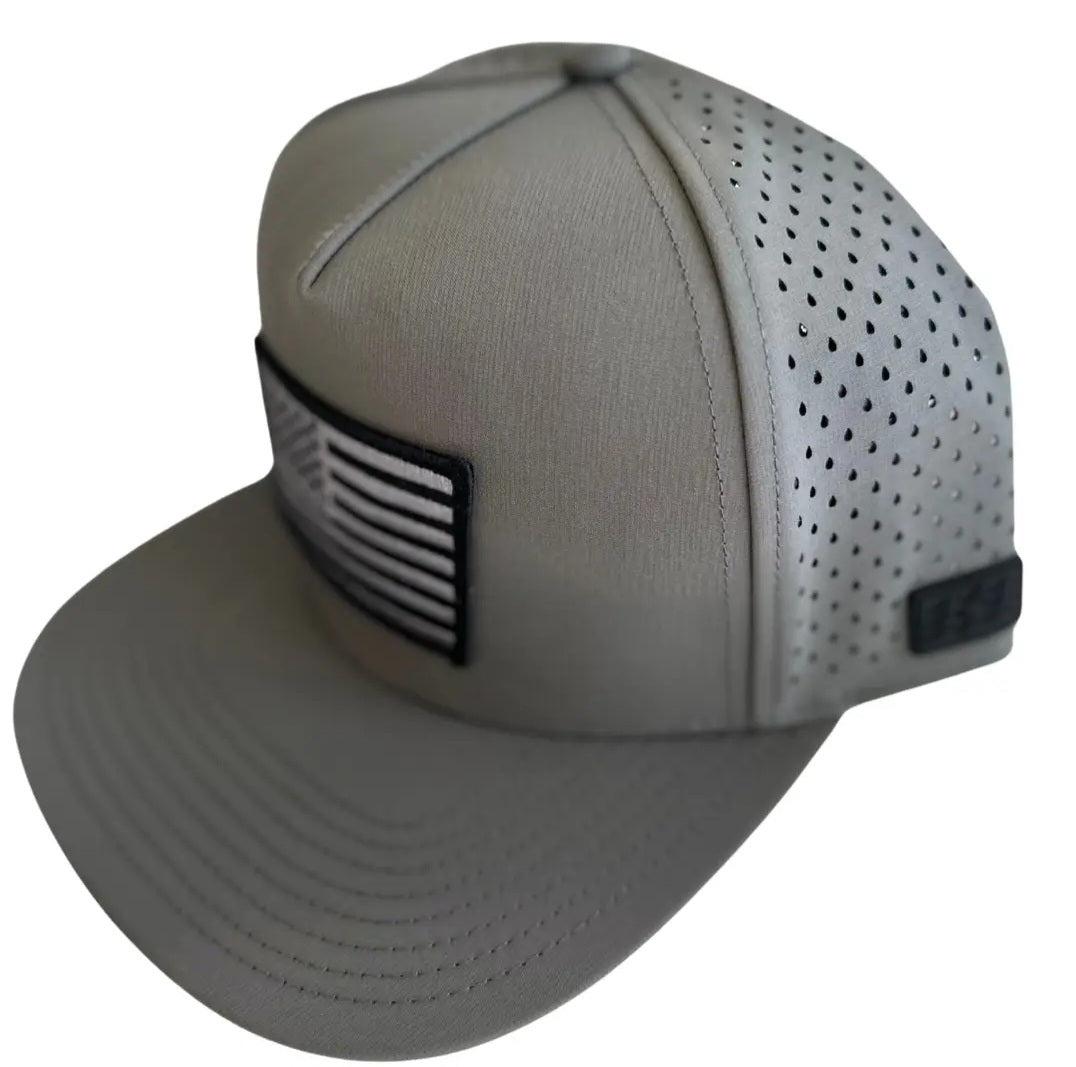 American Flag Water Resistant Mesh Tech Trucker Hat