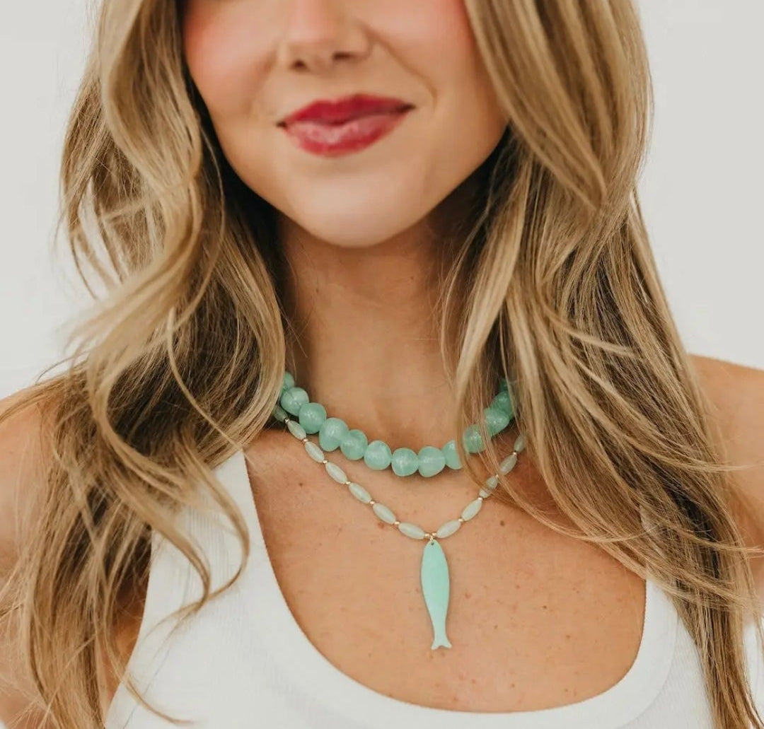 Fortune Fish Resin Necklace