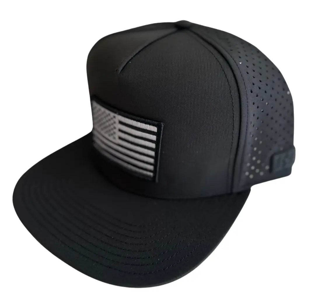 American Flag Water Resistant Mesh Tech Trucker Hat