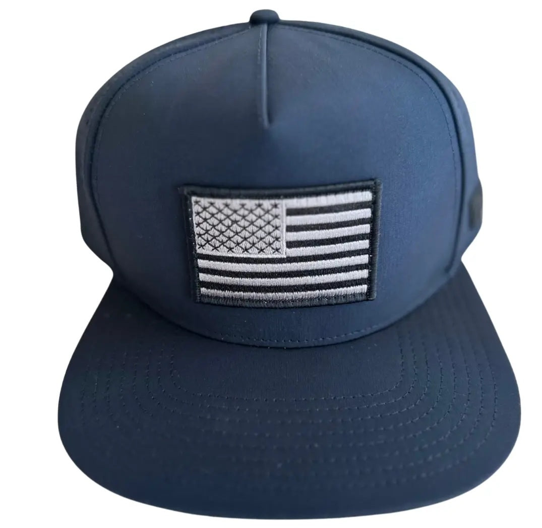 American Flag Water Resistant Mesh Tech Trucker Hat