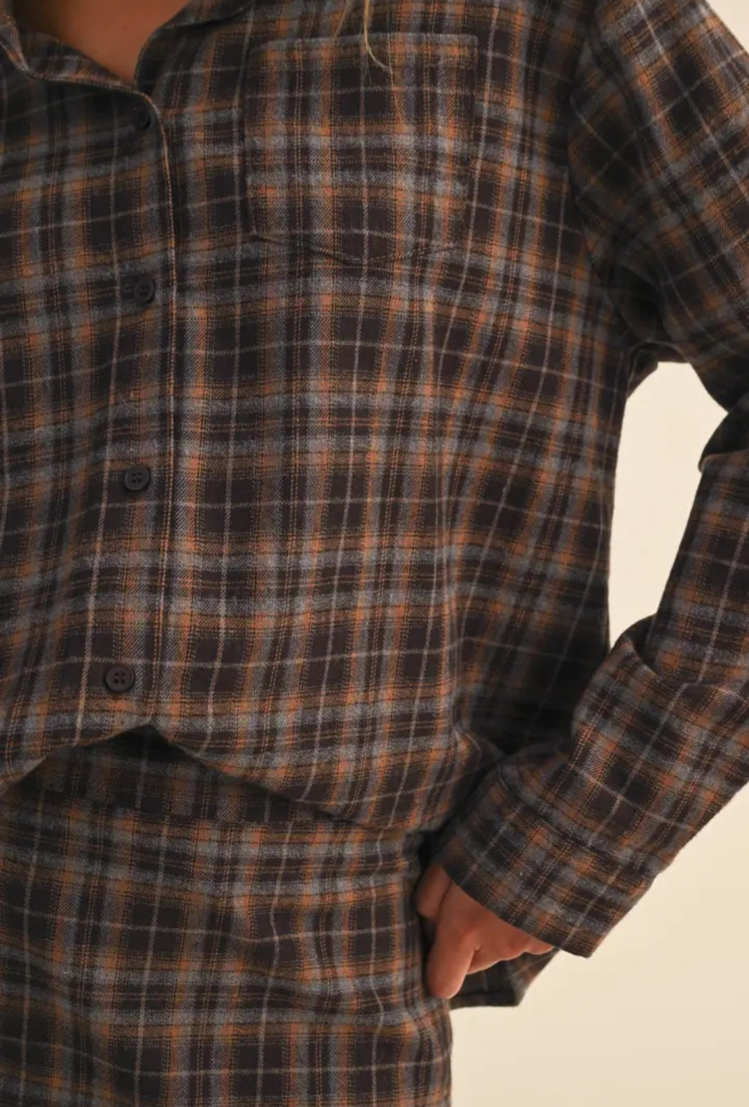 Plaid Printed Oversized Longsleeve Shirts