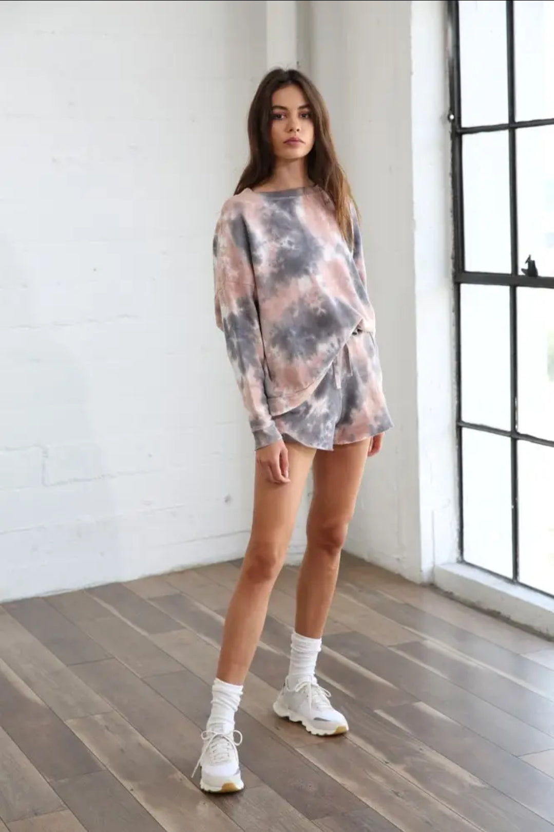 Tie-Dye Fleece-Lined Women's Shorts