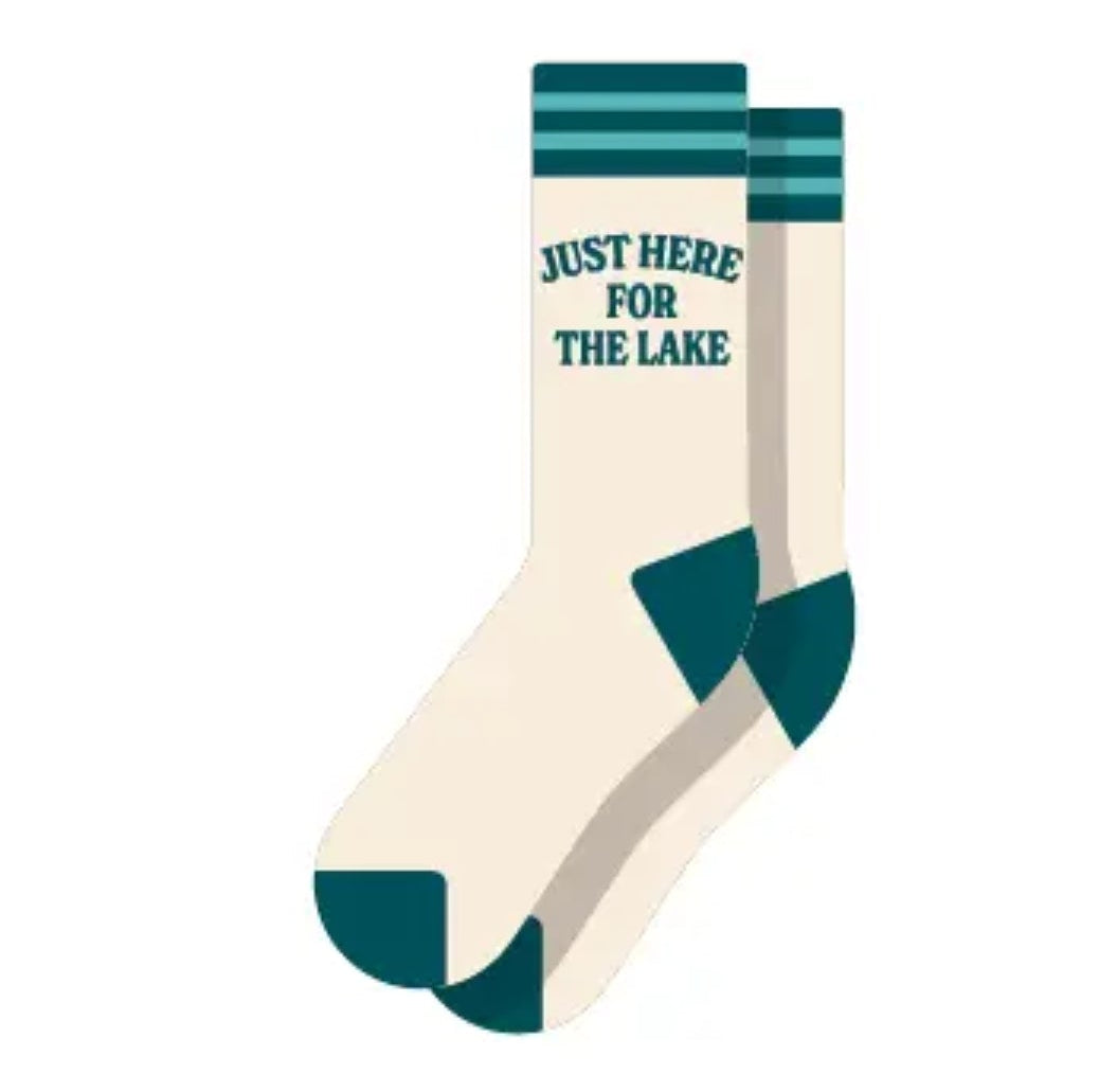 "Just Here For The Lake" socks