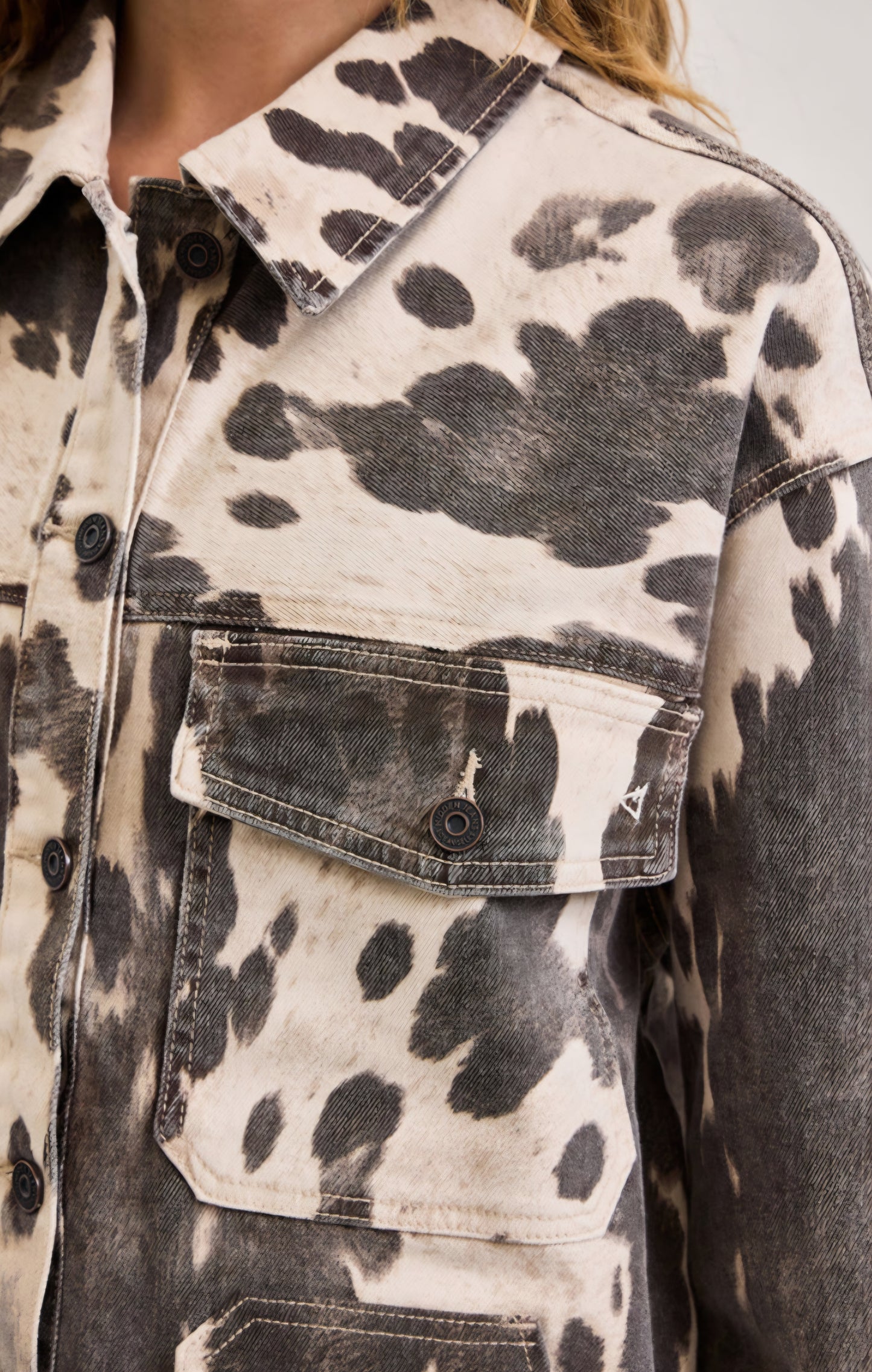 COW PRINT OVERSIZED SHACKET