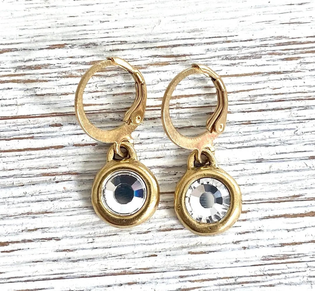 Hand Casted Crystal Earrings