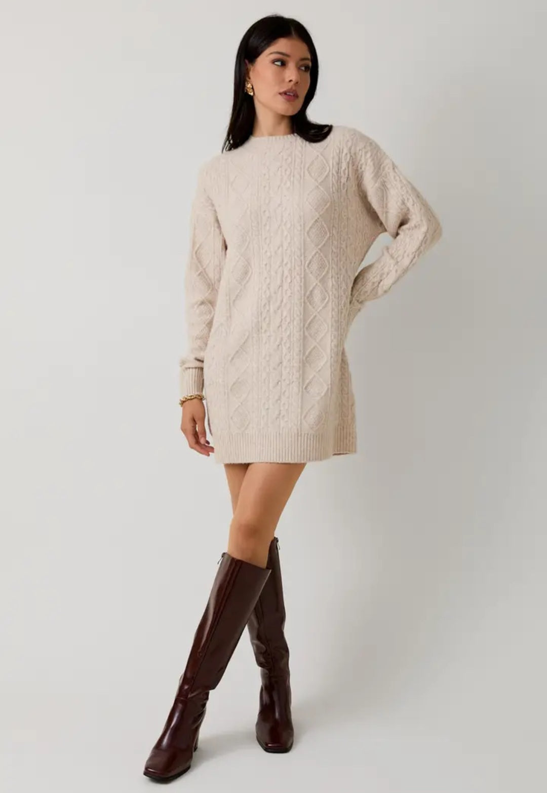 Cable Sweater Dress