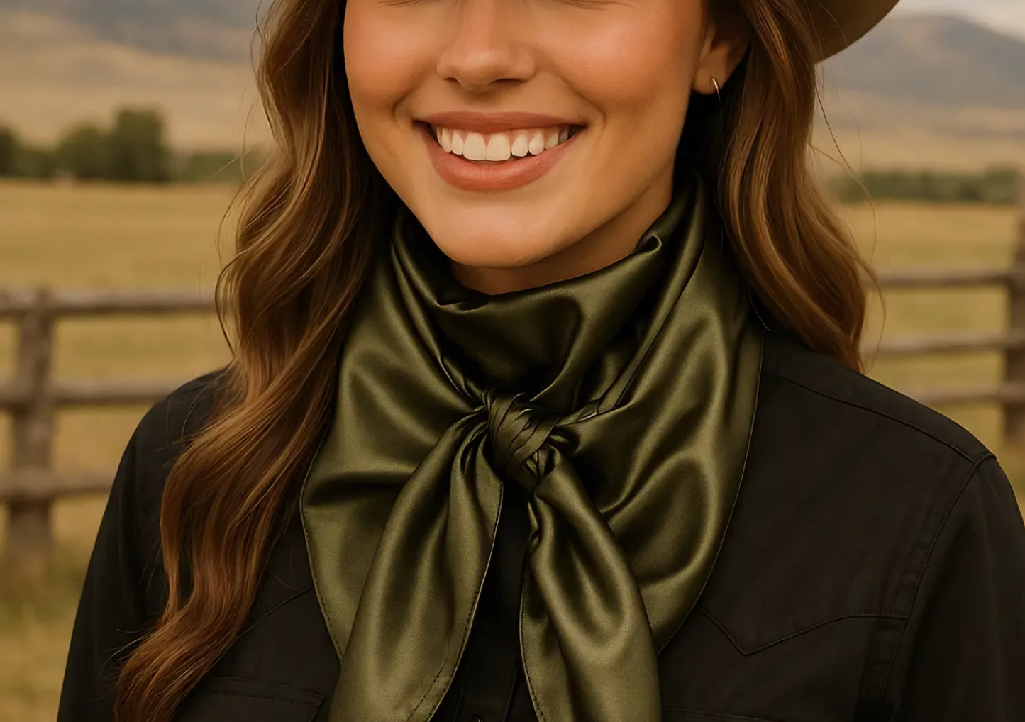Solid Olive Green Wild Rag Scarf