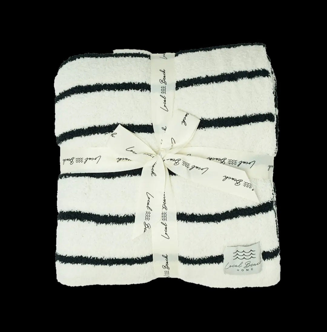 Western Luxe Home Blanket /Stripe Lux Blanket by Local Beach