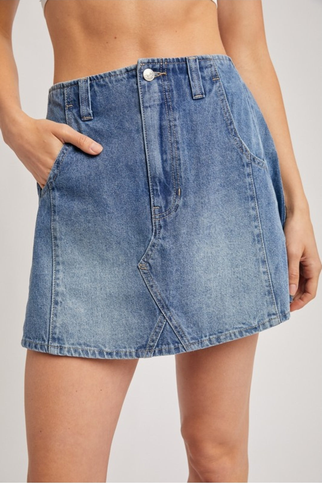A-line Denim Mini Skirt