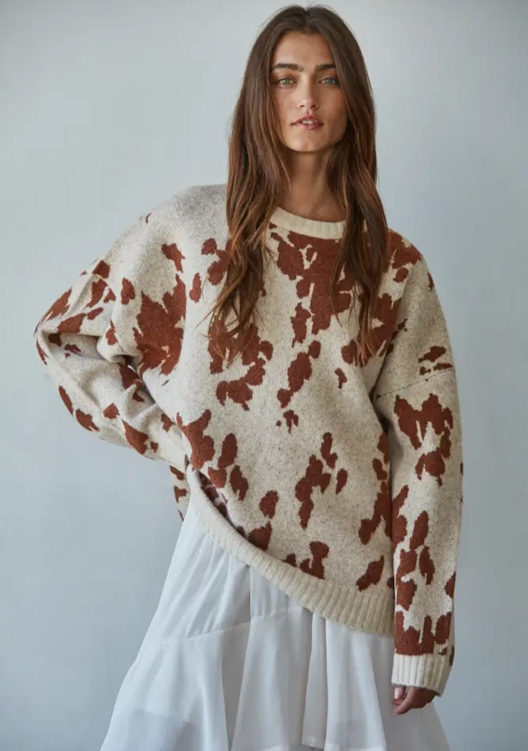 Animal Pattern Knit Sweater