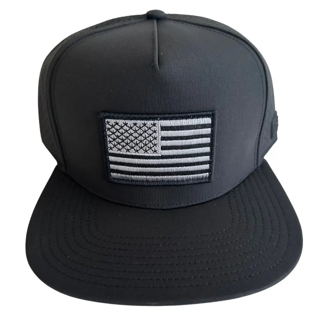 American Flag Water Resistant Mesh Tech Trucker Hat