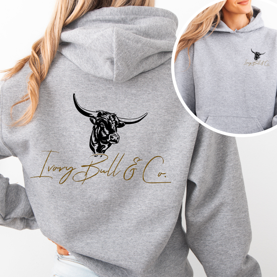 Custome Ivory Bull & Co. Hoodie