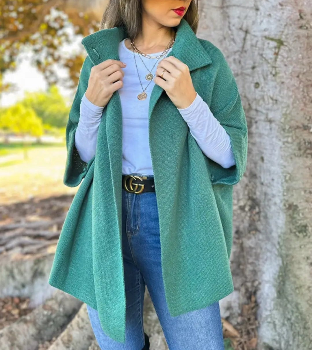 Forrest Green Knitted Cardigan
