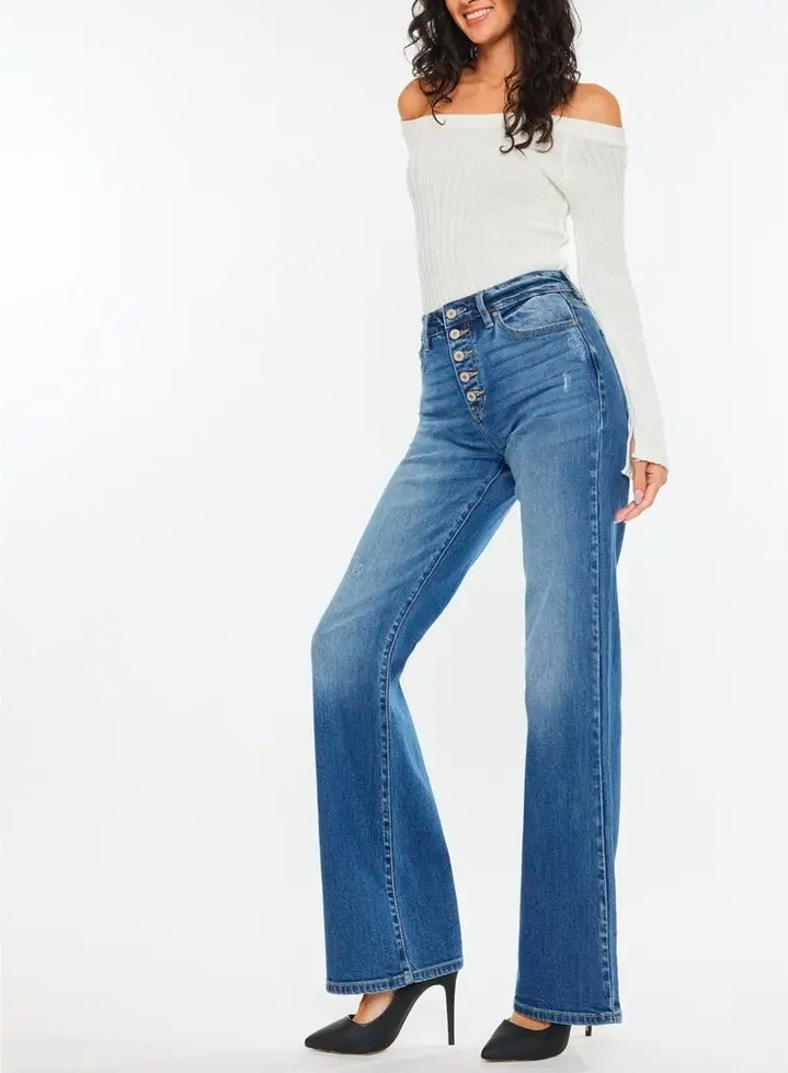Kan Can High Rise 90'S Flare Jeans