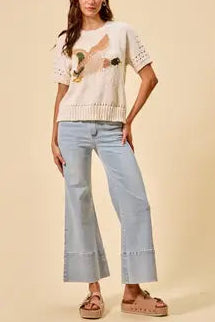 The Flying Duck Short Sleeve Sweater