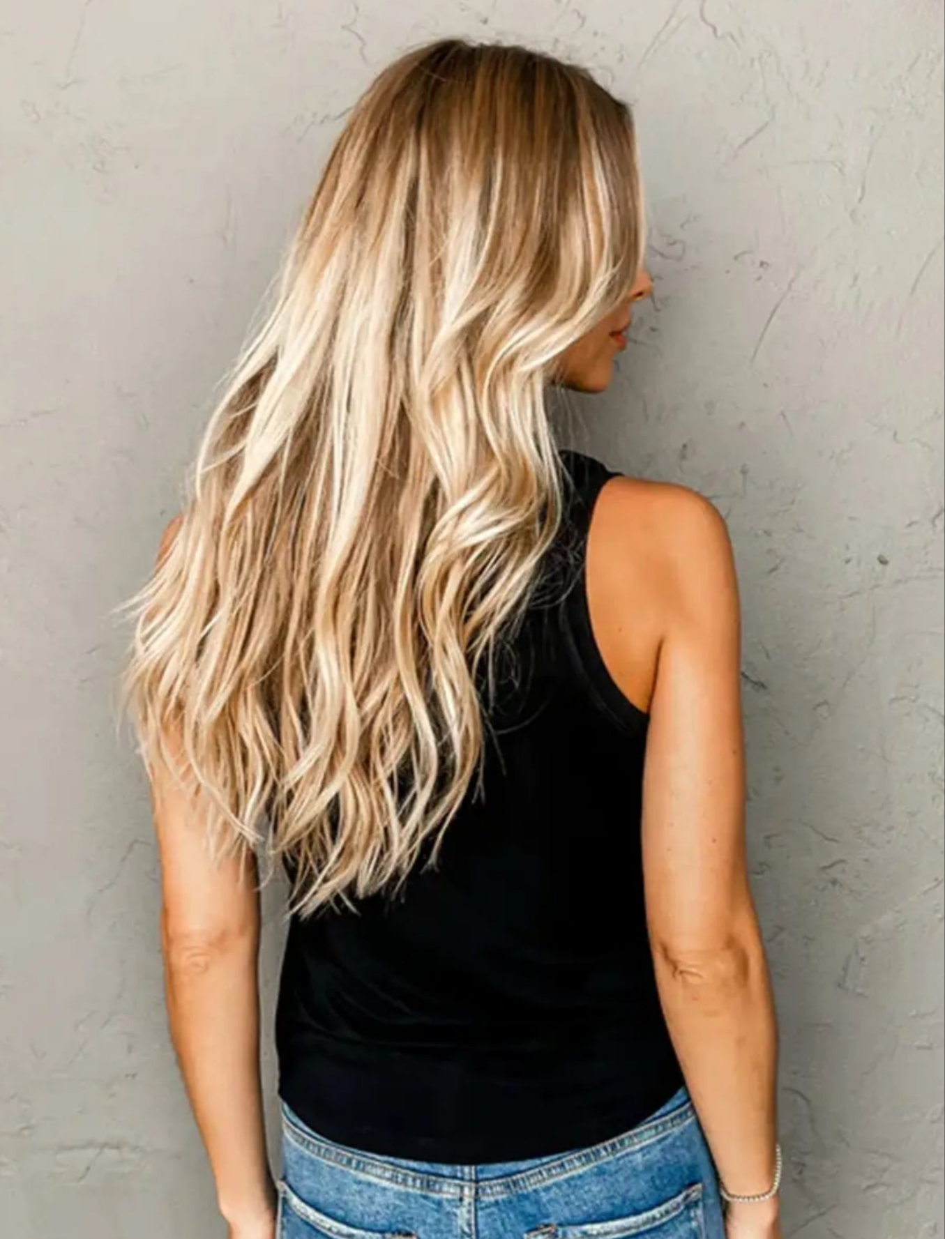 Black Faux Leather Crew Neck Tank Top