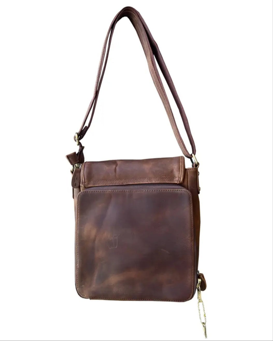 Vintage Leather Crossbody Shoulder Bag