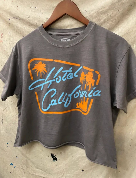 Hotel California Vintage Relaxed Crop T-Shirt
