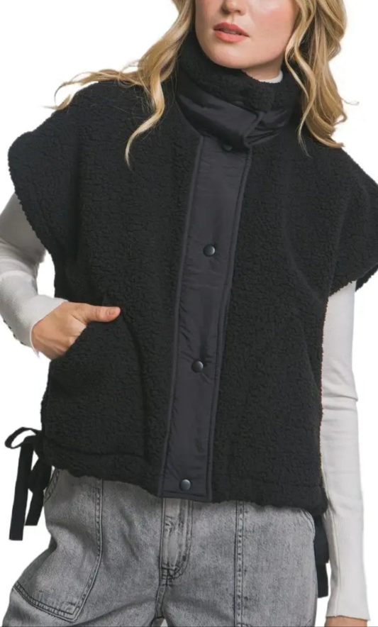 Teddy Sherpa Oversized Vest