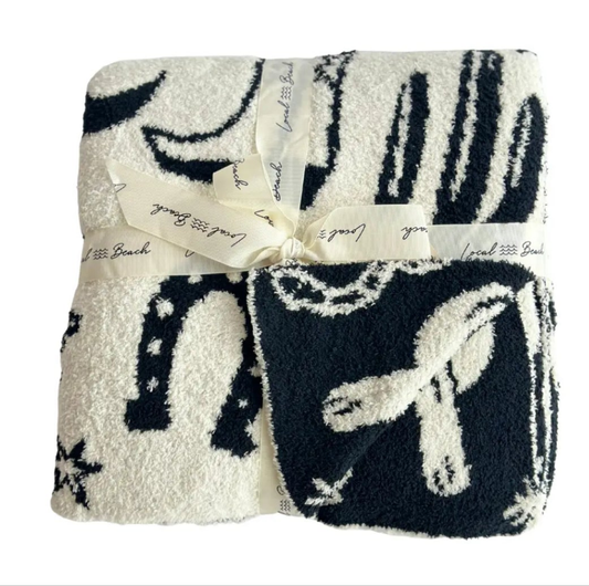 Western Luxe Home Blanket /Stripe Lux Blanket by Local Beach