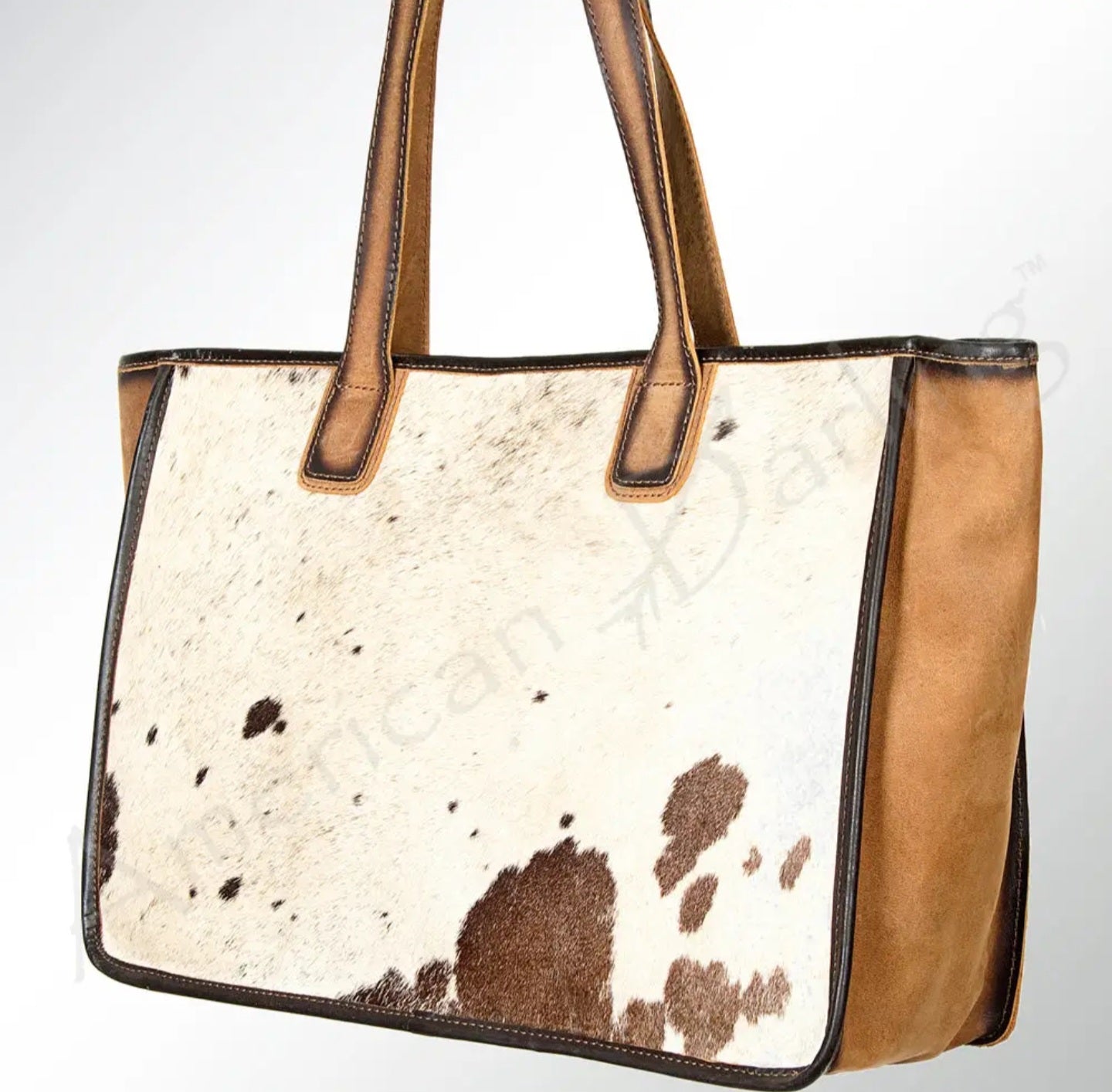 Cowhide Hair Western Leather Tote Bag by American Darling